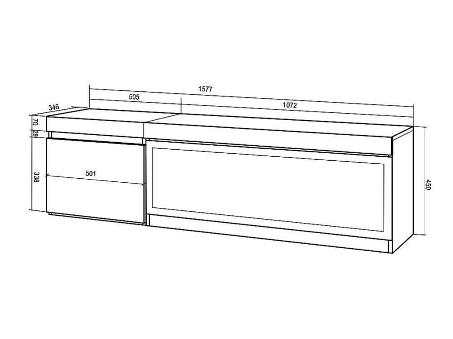 Movel De Tv | Skraut Home Movel De Tv, 160, Para Televisores Ate 65", Lareira Electrica Xxl, Suspensos, Carvahlo