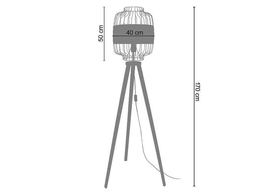 Candeeiro De Pe | TOSEL Abajur Tosel Cylindrique 60 Tecido Cilindro Rosa D60 X H20 Cm