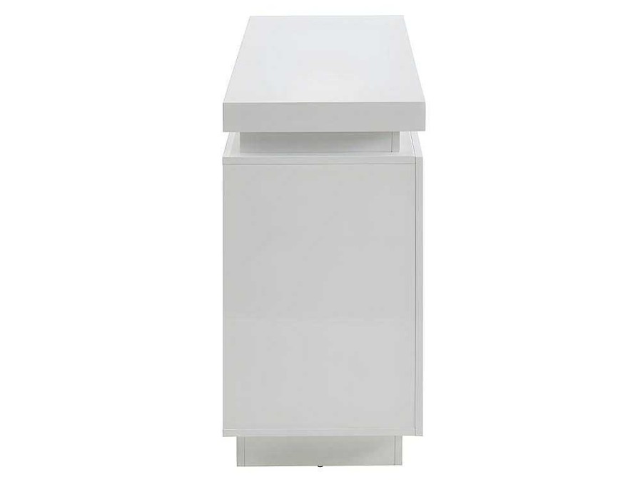 Aparador | Vente-unique Aparador Com 2 Portas E 3 Gavetas - Leds - Mdf Lacado A Branco - Emerson Ii