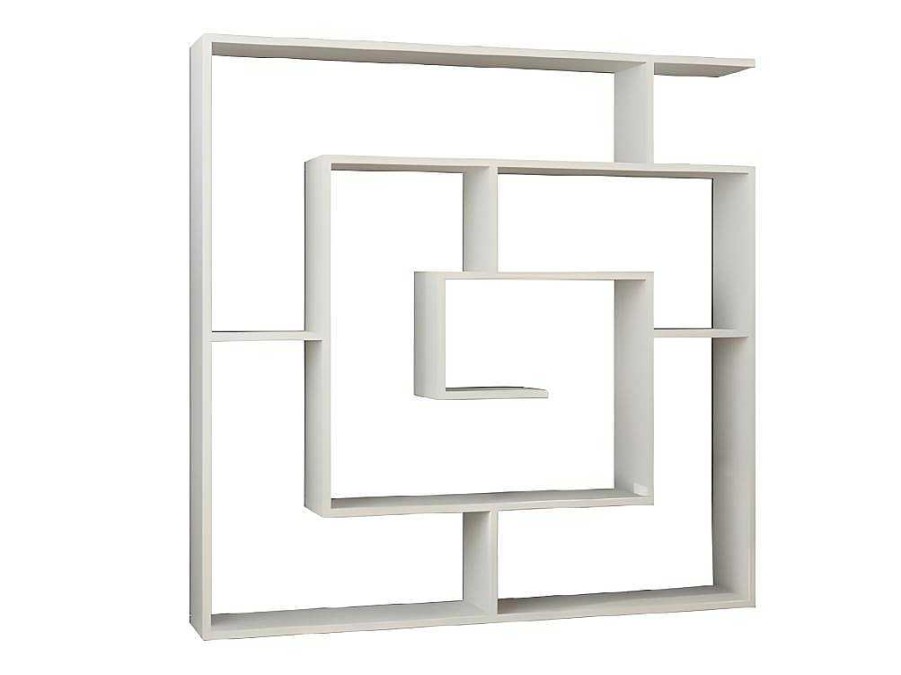 Biblioteca, Vitrina, Estante | Homemania Estante Labirent, Branco, 125X22X129 Cm, Epikasa