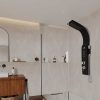 Coluna De Duche | Shower & Design Coluna De Duche Hidromassagem Kourbea - Preta - 20 X 132 Cm