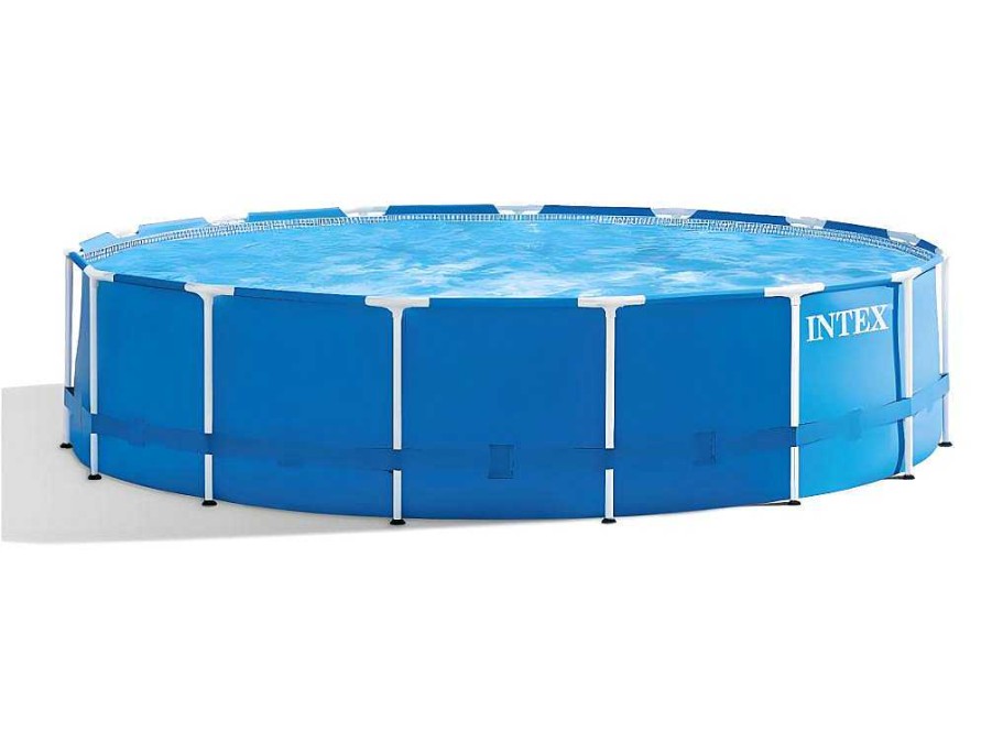 Piscina | Intex Piscina Redonda Intex Acima Do Solo 366X76 Cm Com Bomba E Cartucho