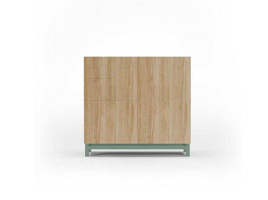 Sapateira | Herdasa Sapateiro/Movel Organizacao - H90Cm X L90Cm X P27Cm Carvalho Dourado Pernas Verde - Copenhague