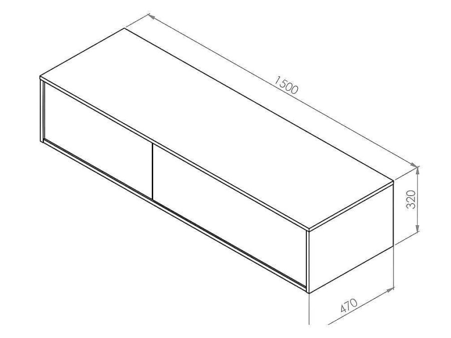 Movel Lavatorio Duplo | Vente-unique Movel De Casa De Banho Suspenso Branco Com Lavatorio Duplo C150 Cm - Isaure Ii