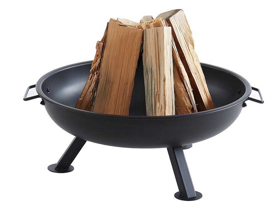 Barbecue, Braseiro De Jardim, Plancha | Vente-unique Braseiro De Jardim Redondo Em Aco Rigel - D.56 Cm X A.24 Cm - Preto