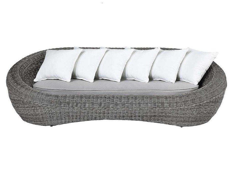 Conjunto Relax De Jardim | MYLIA Conjunto De Jardim Em Resina Entrancada: Sofa, 2 Cadeiroes E Mesa De Centro - Whiteheaven