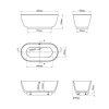 Banheira De Pousar | Shower & Design Banheira Classica Oval 210 L, 150 X 74 X 57 Cm Braco Acrilico - Mobula