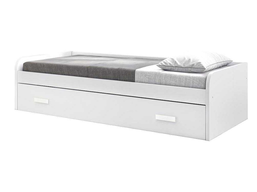 Cama Dupla | Venprodin Cama Gaveta - 90 Cm 54X190X98Cm - Branca