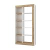 Biblioteca, Vitrina, Estante | Vente-unique Biblioteca Com 10 Nichos Natural Claro E Branco - Silomai