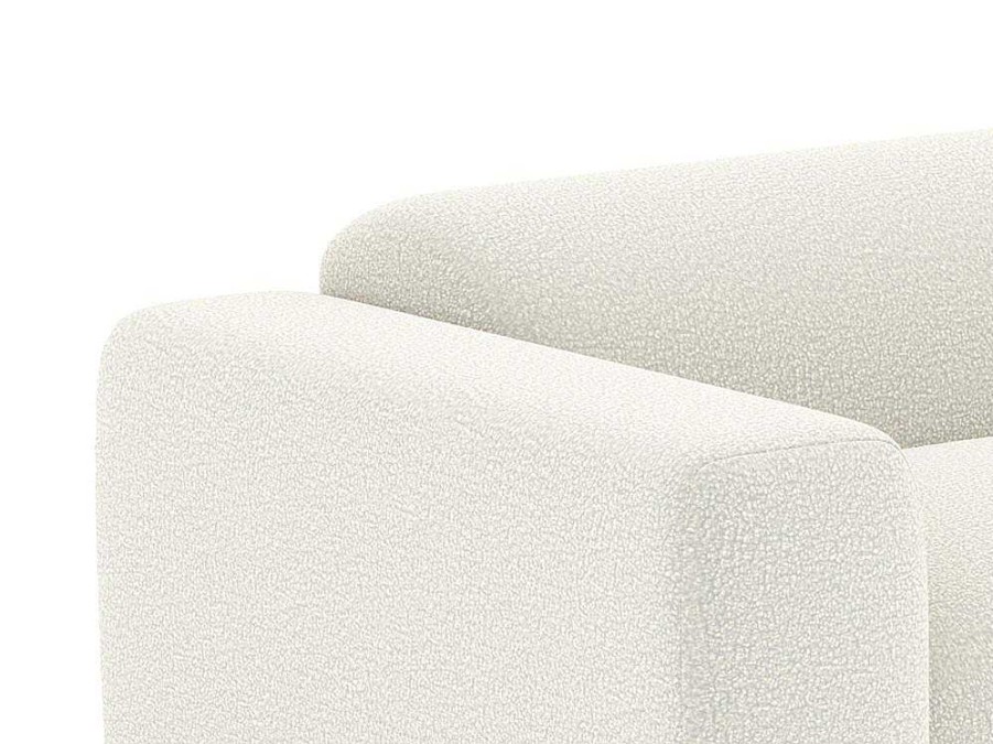 Sofa | Maison Céphy Sofa De 4 Lugares Em Tecido Boucle Branco - Pogni