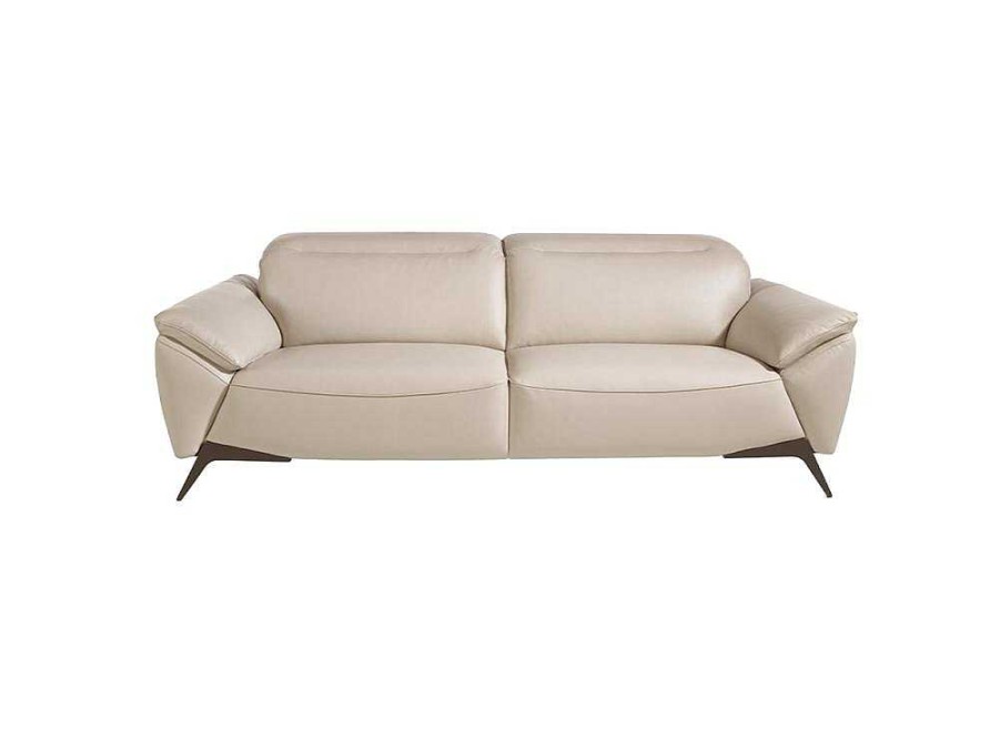 Sofa | Angel Cerda Sofa De 3 Assentos Estofado Em Couro Taupe Grey Color 6132