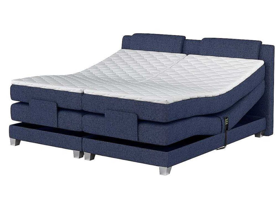 Cama Articulada | Palacio Conjunto Boxspring Cabeceira De Cama + Sommier De Relaxamento Eletrico + Colchao + Sobrecolchao Castel Da Palacio - 2X90X200 Cm