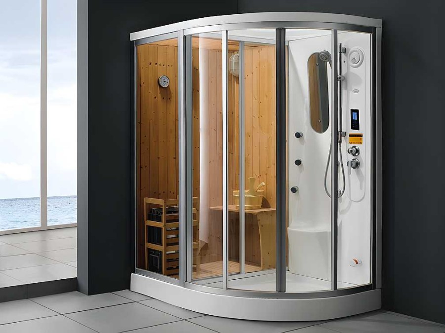 Cabine De Duche | Shower & Design Duche De Canto Spa-Termas-Sauna Haumea - L157 X P110 X A215 Cm Canto Esquerdo