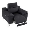 Cadeirao Relax | LINEA SOFA Poltrona Articulada Eletrica Couro Preto - Roveto