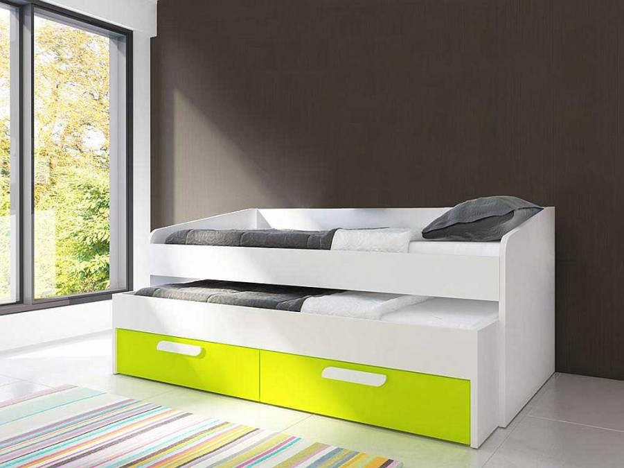 Cama Dupla | Vente-unique Cama Dupla Adams (190 90 Cm)(Verde)