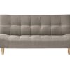 Sofa Cama Clic-Clac E Dobravel | Vente-unique Sofa De 3 Lugares Convertivel Clic-Clac Tecido Taupe - Esteban