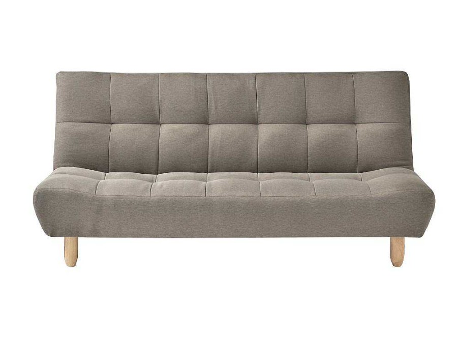 Sofa Cama Clic-Clac E Dobravel | Vente-unique Sofa De 3 Lugares Convertivel Clic-Clac Tecido Taupe - Esteban