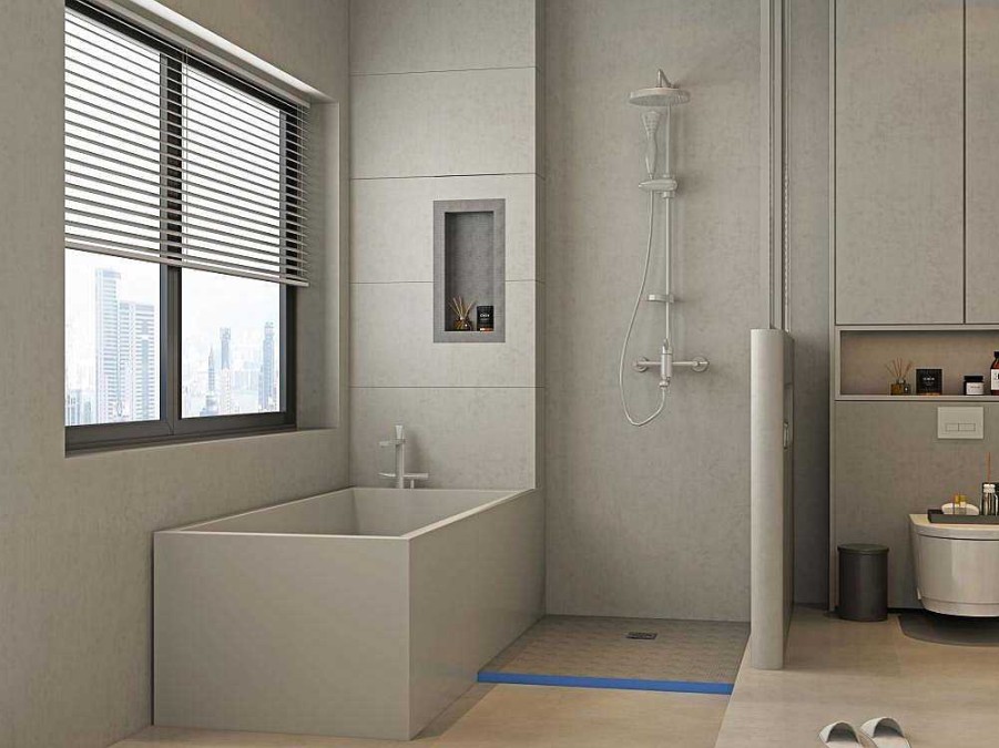 Base De Duche | Shower & Design Base De Duche Para Ladrilhar Delos 1200X900X40 Mm