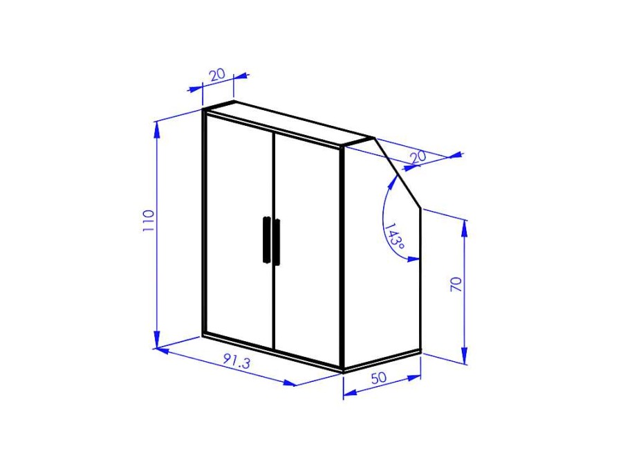 Arrumacao E Acessorios De Quarto | Vente-unique Movel Com Inclinacao 3 Portas E 1 Nicho Branco E Natural - Adezio