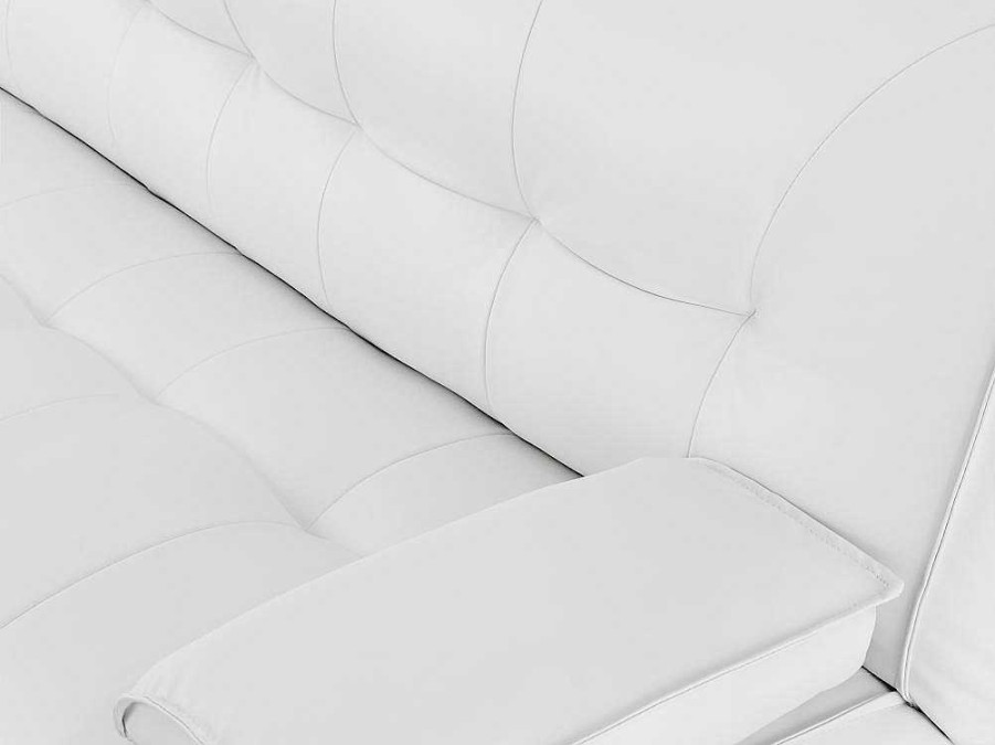 Sofa Cama Clic-Clac E Dobravel | Vente-unique Sofa Cama Clic Clac Em Pele Sintetica Branco - Maxime