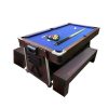 Jogo De Interior | ELITESHOPPING Mesa De Bilhar 7 Pes Multijogo Azul Air Hockey + Ping Pong - Stark Com Bancos