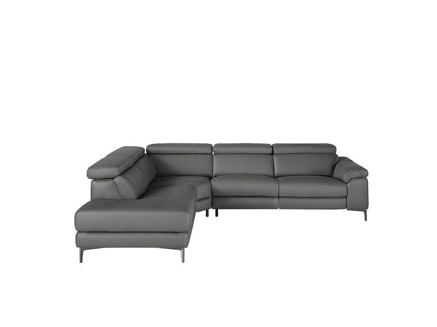 Promocoes Sofas & Poltronas | Angel Cerda Sofa De Canto Em Couro Cinzento Estofado Em Couro Cinzento 6112