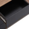 Aparador | Vente-unique Aparador 3 Portas E 3 Gavetas Em Mdf Cor Natural E Preto - Caratana