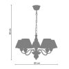 Lustre | TOSEL Lustre Tosel Caulnes Tecido Braco Marfim D60 X H80 Cm