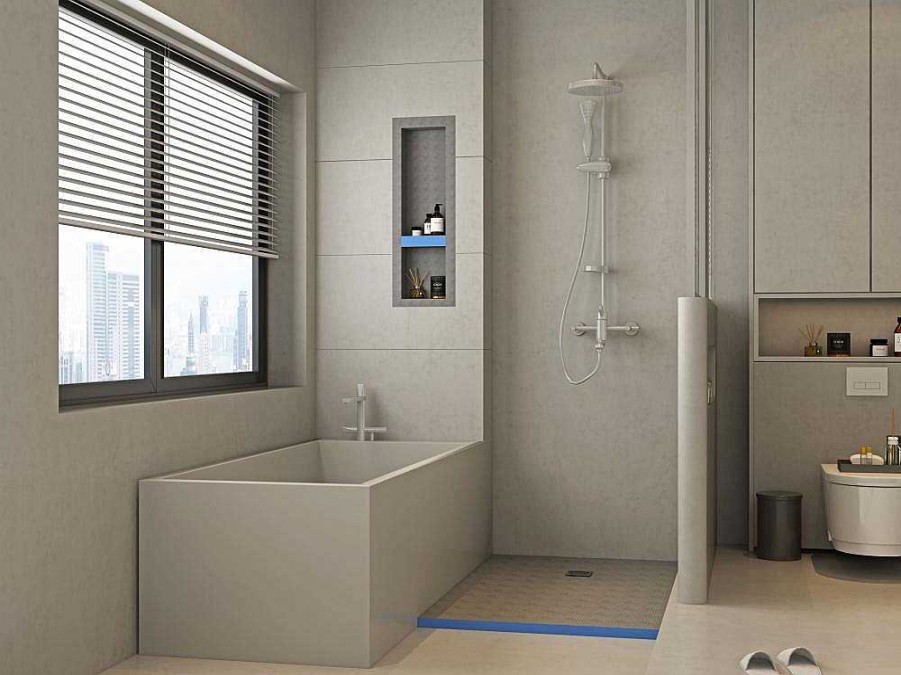 Base De Duche | Shower & Design Base De Duche Para Ladrilhar Delos Com Sifao Incluido - 1400X900X40Mm -Recortavel