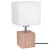 Candeeiro De Mesa | EPIKASA Lampada De Mesa Trongo, Carvalho, Branco, Antracite, 15X15X31 Cm, Epikasa